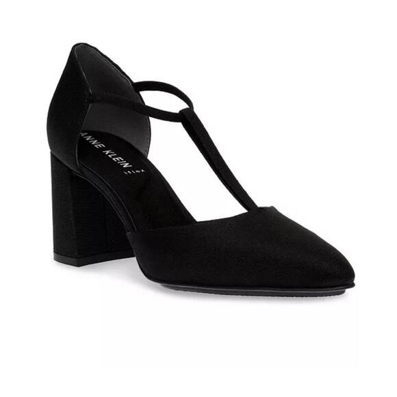 Anne Klein Women's Barclay Pointed Toe T Strap Block Heel Pumps Size 7.5 NWB - Picture 1 of 7